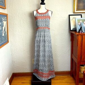 Anthropologie THML Embroidered Boho Maxi Dress